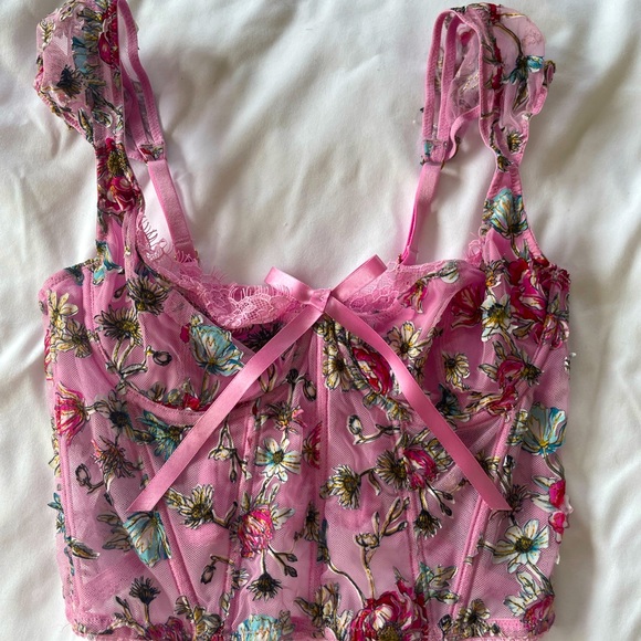 Pink Victoria’s Secret Bustier Top - Picture 2 of 3